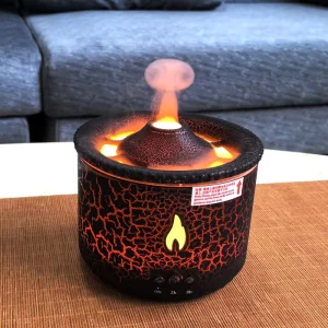 Cool Mist Volcano Flame Jellyfish Essential Oil Aroma Diffuser Electric Humidifier