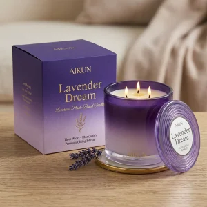 Corporate Wellness Scented Candle Private Label Soy Wax Candle for Employee Gift Mental Health Day Office Branding Bulk