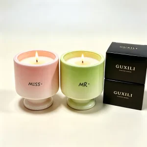 Couple Ceramic Aromatherapy Soy Wax Candle Gift Box Wedding Anniversary Valentine’s Day Gift Custom Logo Home Spa