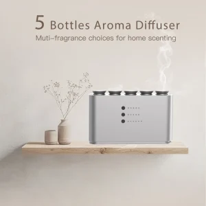 Crearoma 5 Atomizers Scent Waterless Essential Oil Diffuser Scent Machine Aroma Diffuser Machine for Office