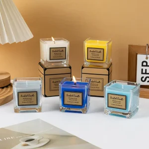 Creative Glass Jar Scented Candle Luxury Home Long lasting Fragrance Air Freshening Aromatherapy Candles