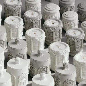 Creative Handmade Relief Plaster Jar Soy Wax Candles Scented Luxury Party Wedding Favors Home Decor Ornaments Aromatic Candles