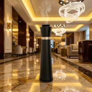 Creative Metal Electric Scent Aroma Diffuser Powerful Fan Fragrance Oil Diffuser Light App Control OEM Hotel Scent Air Machine