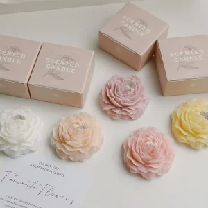 Creative Peony Fragrant Flower Shaped Scented Candles for Holidays for Thanksgiving Easter and Father’s Day