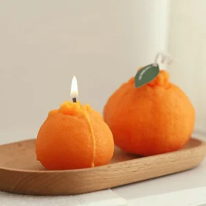 Creative Realistic Aromatic Bear Shaped Orange Scented Soy Blend Wax Handmade Romantic Candle Home Thanksgiving Diwali Easter
