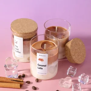 Creative Summer Matcha Cup Type Soy Wax Candle Handmade for Cross Border for Christmas Party Home Decorations