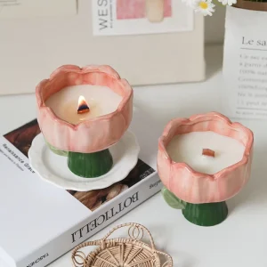 Creative Unique Warm Tulips Jar Premium Eco Friendly Soy Wax Handicrafts Holiday Diwali Aromatherapy Scented Candles