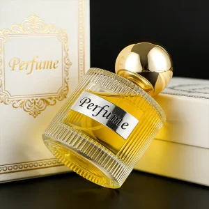 Cross Border Black Gradient Perfume Bottles Empty Fragrance Containers with Gold Ball Caps