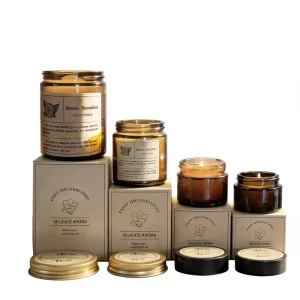 Cross Border E Commerce Soy Wax Creative Pouring Craft Aromatherapy Candles Eco Friendly Glass Jar