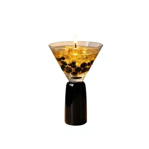 Cross Border Foreign Trade Goods Night Feast Cocktail Black Crystal Jelly Wax Aromatherapy Fragrance Candle Black Amber Scents
