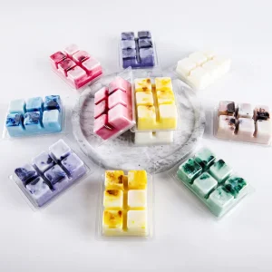 Square Gradient Melting Wax Aromatherapy Candle Smokeless Soy Home Decoration Fragrance Candle for Christmas