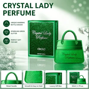 Crystal Lady Handbag Perfume 50ml Floral Scent Bergamot Lychee Rose Long Lasting Women Fragrance