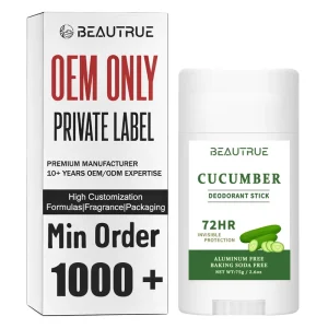Cucumber Deodorant Stick Underarm Odor Deodorant Cream Solid Antiperspirant Lotion Long Lasting Fresh Gentle Scent