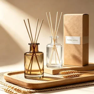 Custom 150ml 250ml Empty Aroma Reed Diffuser Glass Bottles with Cork Stopper