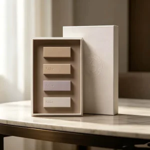Custom 4 Pcs Mini Perfume Sample Box Set Paper Box Packaging with Insert Gift Packaging Scented Gift Box Lidded Box