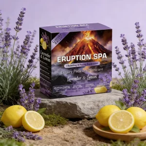 Custom 5 in 1 Bubble Eruption Foot Spa Kit Crystal Collagen Spa 5 Steps Aromatherapy Scent Luxury Manicure Pedicure