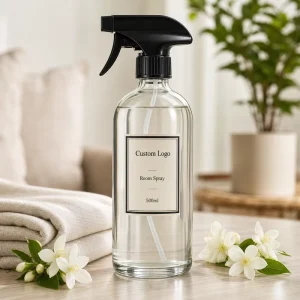 Custom 500ml Cotton & Linen Scent Glass Bottle Room Spray Air Freshener for Home Hotel Office Bedroom Car