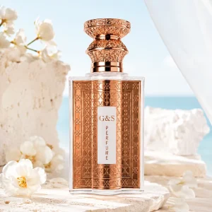 Custom 50ml 100ml Fancy Metal Decorated Perfume Bottle Square Thick Base Empty Spray Glass Bottle for Luxury Fragrance