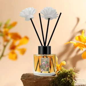 Custom 50ml Mango Sandalwood Scent Reed Diffuser for Christmas, Wedding, and Birthday