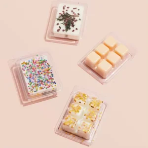 Custom 6 PET Wax Melts Clamshell Container Wax Melt Blister Clamshells Bulk