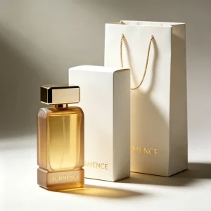 Custom Amber Rectangle Empty Glass Perfume Bottles T Shaped Gold Cap Gift Bag Handmade Box Perfume Spray Bottles
