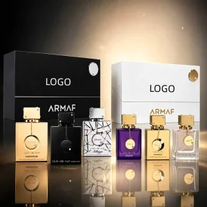 Custom Arabic Perfume Gift Set Private Label Oud Woody Ebony Musk Perfume Luxury Perfume Box OEM Middle East Market