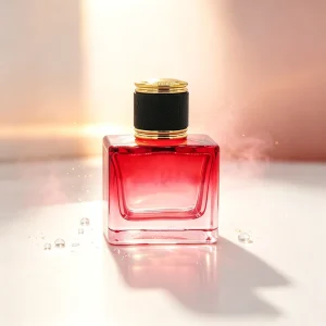 Custom Available Red square Bulk Beautiful Design 60 ml Perfume Glass Bottle