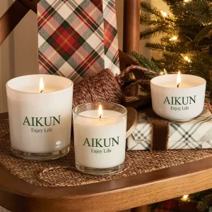 Custom Branded Label Decoration Bulk Purchase Reusable Transparent Glass Aromatherapy Scented Candle for Hotel