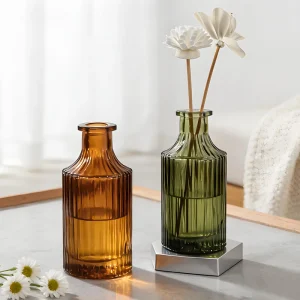 Custom Christmas Trees 120ml Reed Aroma Fragrance Scented Empty Glass Diffuser Bottle for Home
