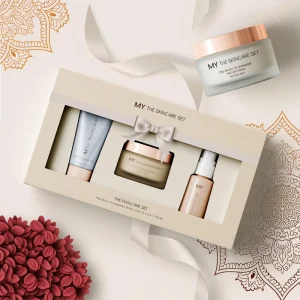 Custom Clear Window Kraft Gift Paper Box Eco Friendly Display Cardboard Packaging for Candle Perfume Skin Care Cosmetic Set