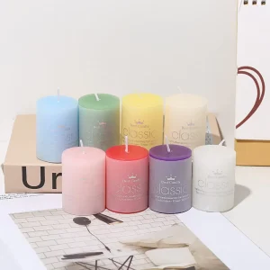 Custom Colored Flameless Semi Handmade Scented Candles for Party Birthday