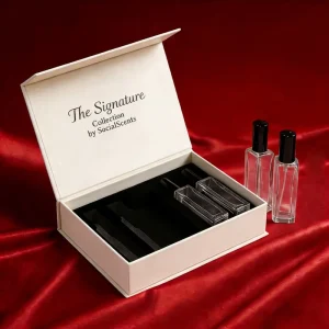 Custom Cosmetic Perfume Bottle Set Packaging Magnetic Rigid Gift Box Essential Oil Magnet Close Packing Box