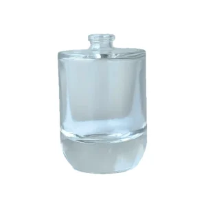Custom Curved bottom Glass 30 mL 50 mL 100 mL Cylindrical Perfume Bottle with Short Pump Sprayer for Continuous Dispensing