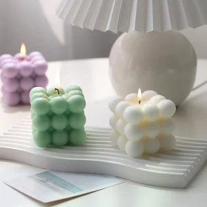 Custom Cute Color Bubble Soy Wax Beeswax Candles Home Fragrance Essential Oils for Birthday Party Wedding Easter Holidays