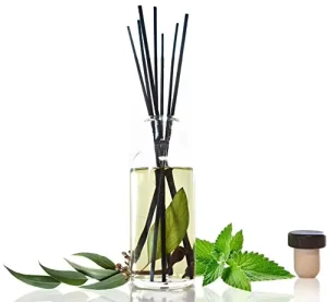 Custom Decorative Transparent Floral Glass Reed Diffuser Bottle, No-Fire Aroma
