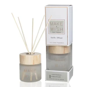 Custom Design Frosted Glass Bottle Sakura Reed Diffuser Set