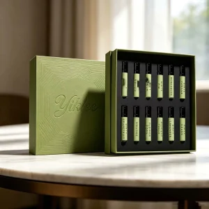 Custom Emboss 2ml Bottles 12Pcs Perfume Sample Set Lidded Box with Insert Fragrance Paper Box Oil Scented Perfume Gift Box