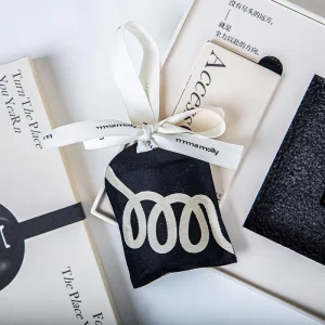 Custom Fashion Woven Scented Sachet Gift Box Ribbon Logo Included