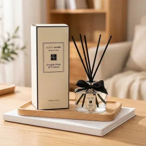 Custom Fragrance Design Reed Diffuser Gift Set Glass Bottle Private Label Reed Diffuser for Hotel Spa