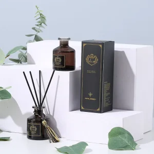 Custom Fragrance Essential Oil Home Perfume Eco friendly Handmade Rattan Liquid Reed Diffuser Set 50 ml Long