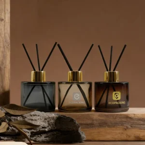 Custom Glass Bottle 50ml 100ml 150ml 200ml Household Aroma Room Air Freshener Fragrance Oil Cylinder Luxury Reed Diffuser