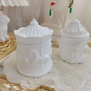 Custom Handmade Plaster Jar Soy Wax Candles Luxury Home Fragrance Aromatherapy Scented Candle for Home Decor Souvenir