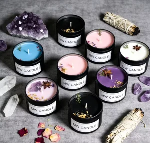 Custom Handmade Soy Wax Scented Candles Eco Friendly Modern Christmas Wedding Easter Thanksgiving Home Decoration Flameless Low