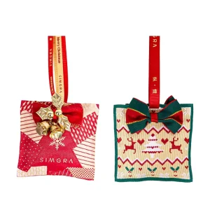 Custom Hanger Air Freshener Fragrance Sachet Fabric Christmas Decoration Gift Aroma Scented Sachet with Ribbon