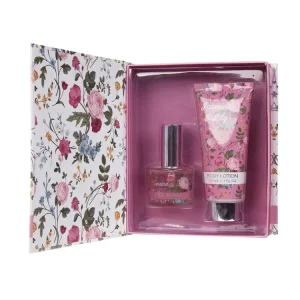 Custom High Quality Flower Box Natural Whitening Body Lotion Perfume Mist Shower Gel Gift Set for Women
