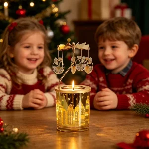 Custom Holder Nordic Decorative Brass Luxury Candle Jars Rotary Candle Vintage Tea Light Gold Candle Jars