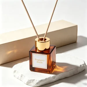 Custom Label Amber Frosted Square 50ml 100ml 150ml 200ml Empty Cube Hotel Fragrance Reed Diffuser Bottle