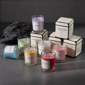 Custom Label Small Clear Glass Cup Scented Candle For Hotel Spa Aromatherapy Trial Size Bulk Supply Order
