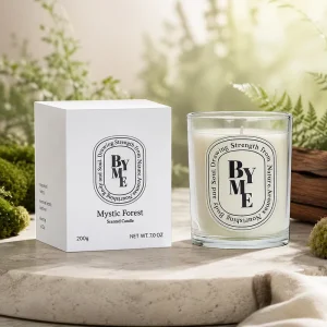 Custom Label White Wax Double Wall Glass Scented Candle For Hotel Spa Aromatherapy 200g Paper Box Bulk Supply