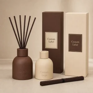 Custom Lead Free Reed Diffuser Set with Glass & Fiber Sticks 100ml Capacity for Home Fragrance